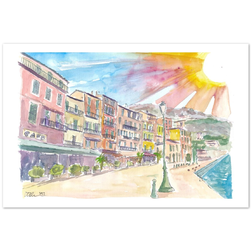 Villefranche-sur-mer Picturesque Port Scene in Alpes Maritime