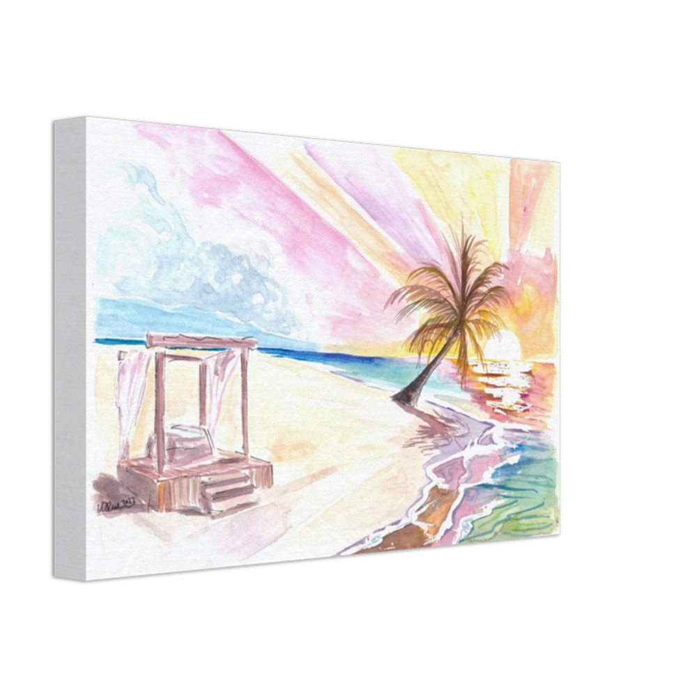 Welcoming Caribbean Colorful Beach Chairs waiting for Sundown