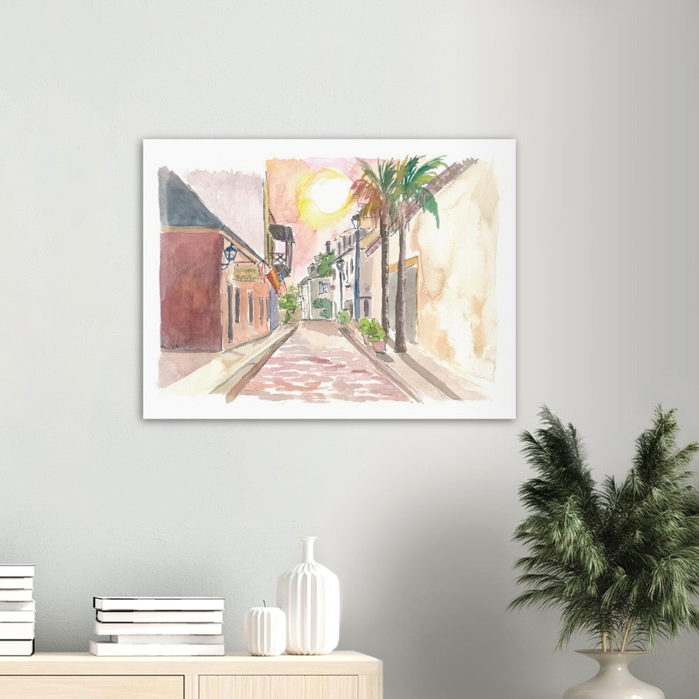 Sunny Street Scene in St. Augustine Florida USA - Limited Edition Fine Art Print - Original Painting available