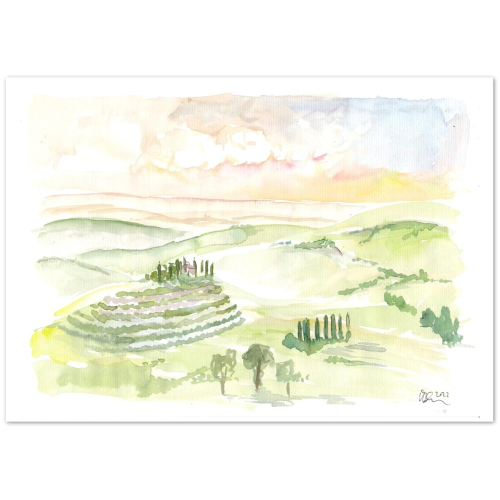 Italian Landscape in Tuscany near d'Orcia