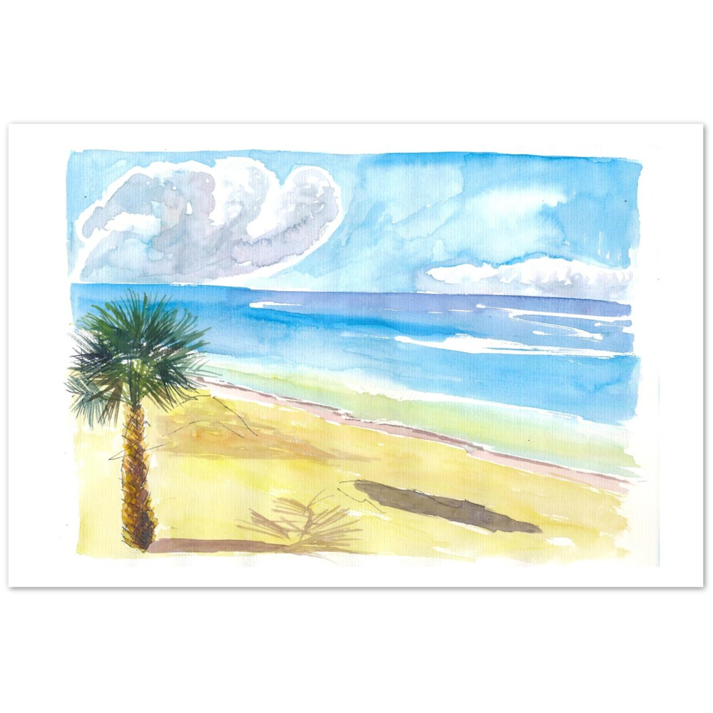 Eleuthera Bahamas Dream Beach Scene with Clouds