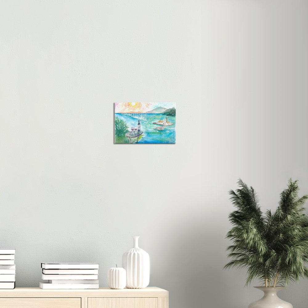 Corfu Greece Mouse Island Pontikonisi with Ionian Sea View - Limited Edition Fine Art Print -