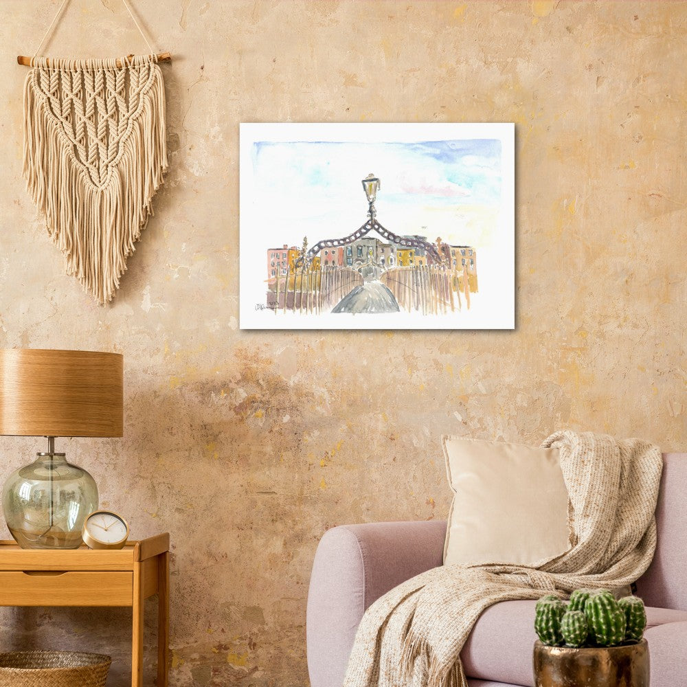 Ha’penny Bridge Impressions in Dublin Droichead na Life - Limited Edition Fine Art Print - Original Painting available
