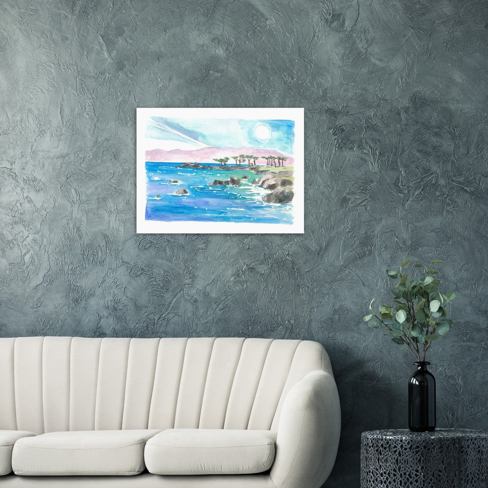 California Pacific Coastal Scene near Monterey - Limited Edition Fine Art Print - Original Painting available