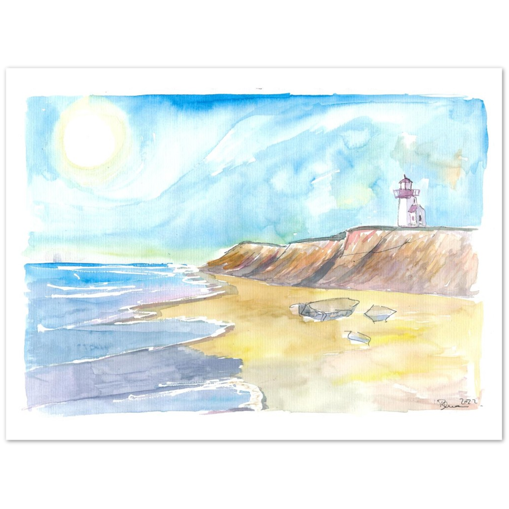 Waves and Wind on Beach of Martha’s Vineyard Massachusetts