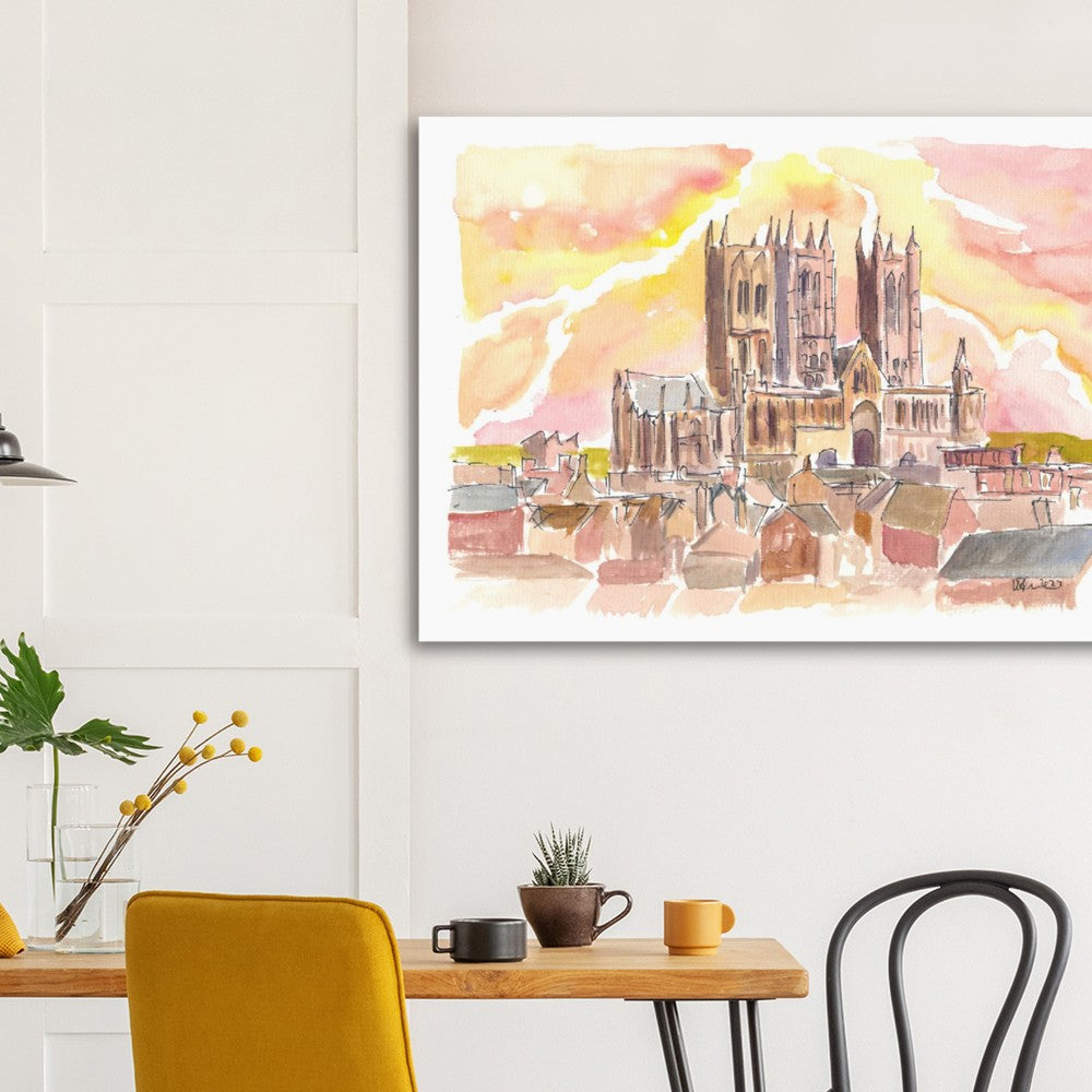 York Minster Cathedral of North Yorkshire England - Limited Edition Fine Art Print - Original Painting available