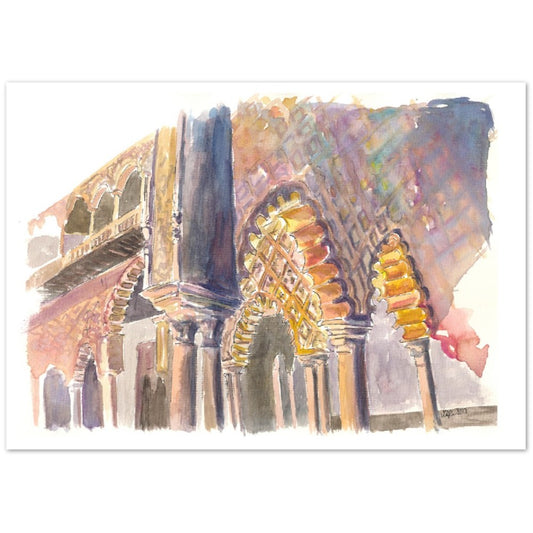 1001 Dreams in Royal Alcazar of Seville - Limited Edition Fine Art Print - Original Painting available