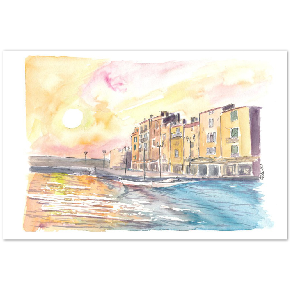 Saint Tropez Waterfront at the Port in French Riviera