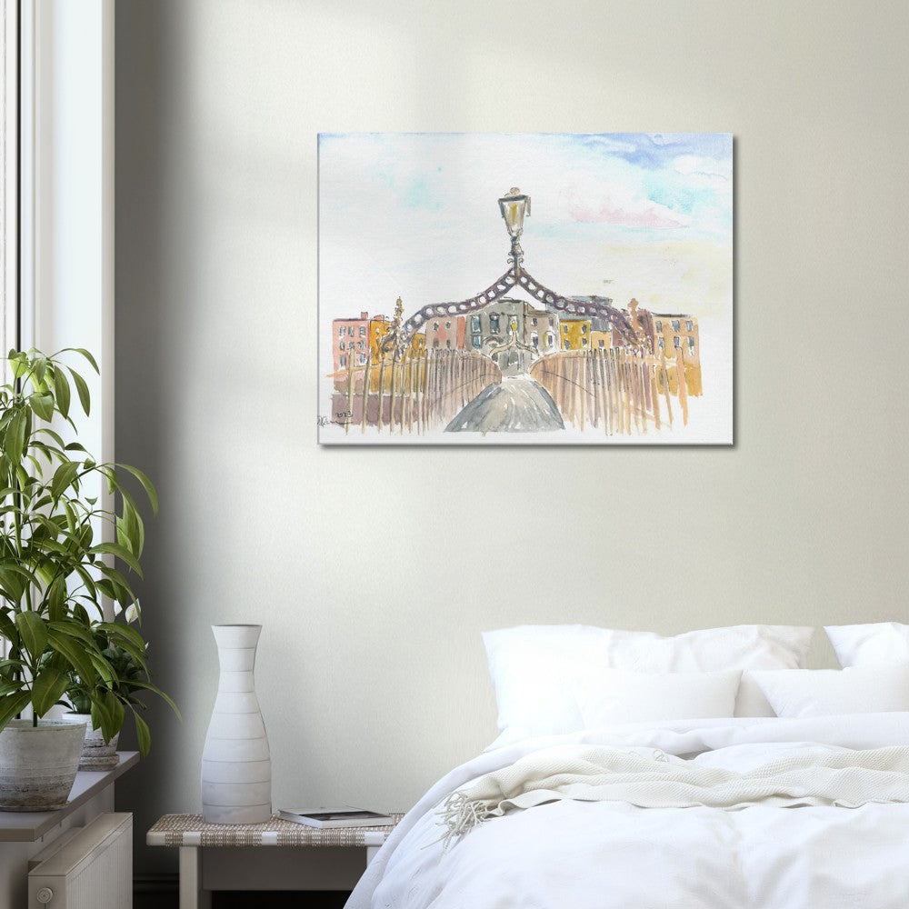 Ha’penny Bridge Impressions in Dublin Droichead na Life - Limited Edition Fine Art Print - Original Painting available