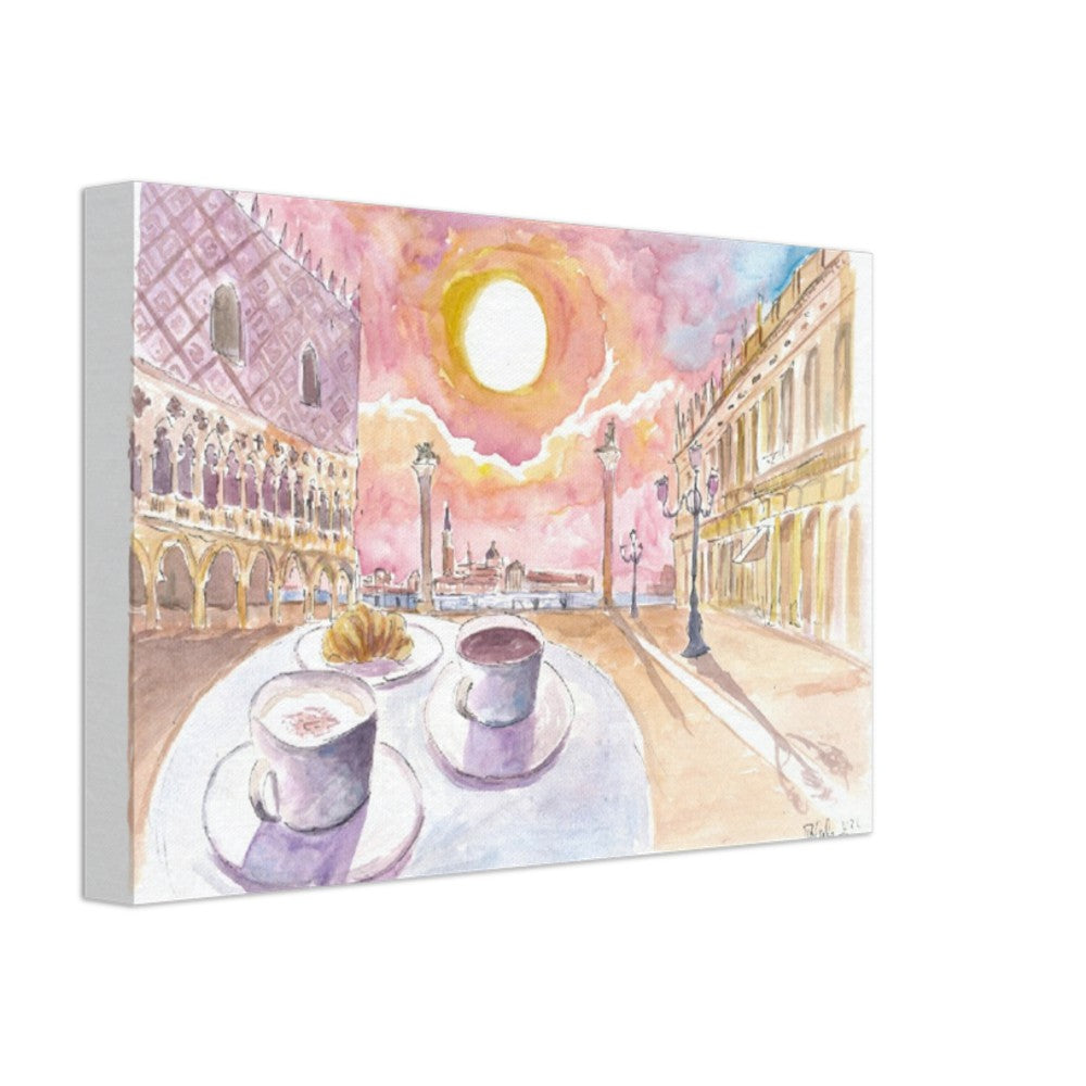 Saint Mark's Square with Coffee and Brioche - Limited Edition Fine Art Print - Original Painting available