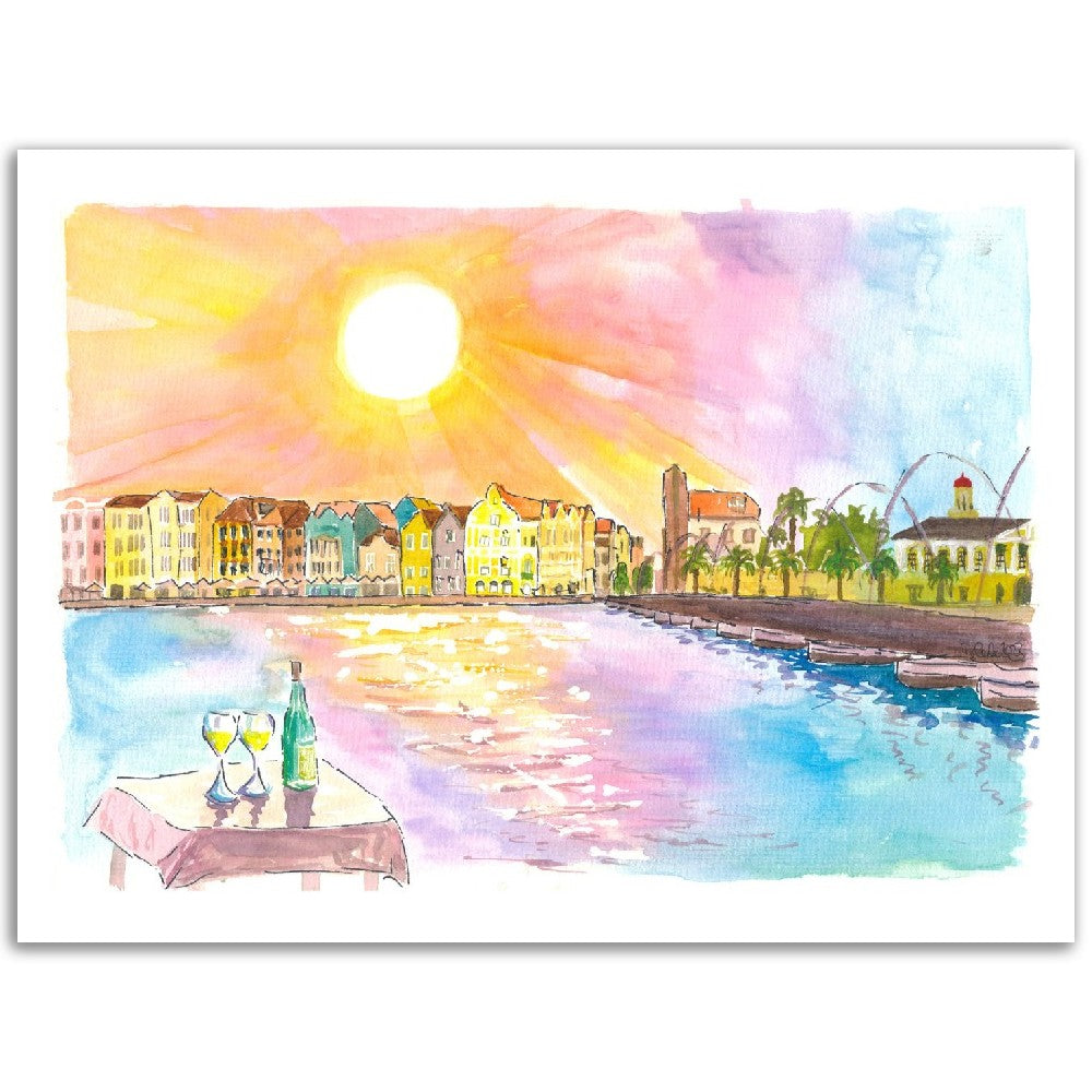 Unforgettable Willemstad Curacao Caribbean Sunset Dinner with Queen Emma Bridge and Punda