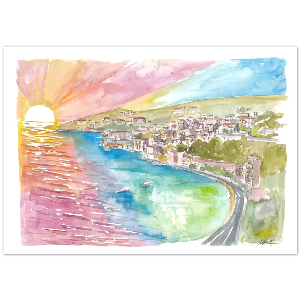 Sunset Dreams with Amazing Villefranche-sur-Mer on Côte d’Azur