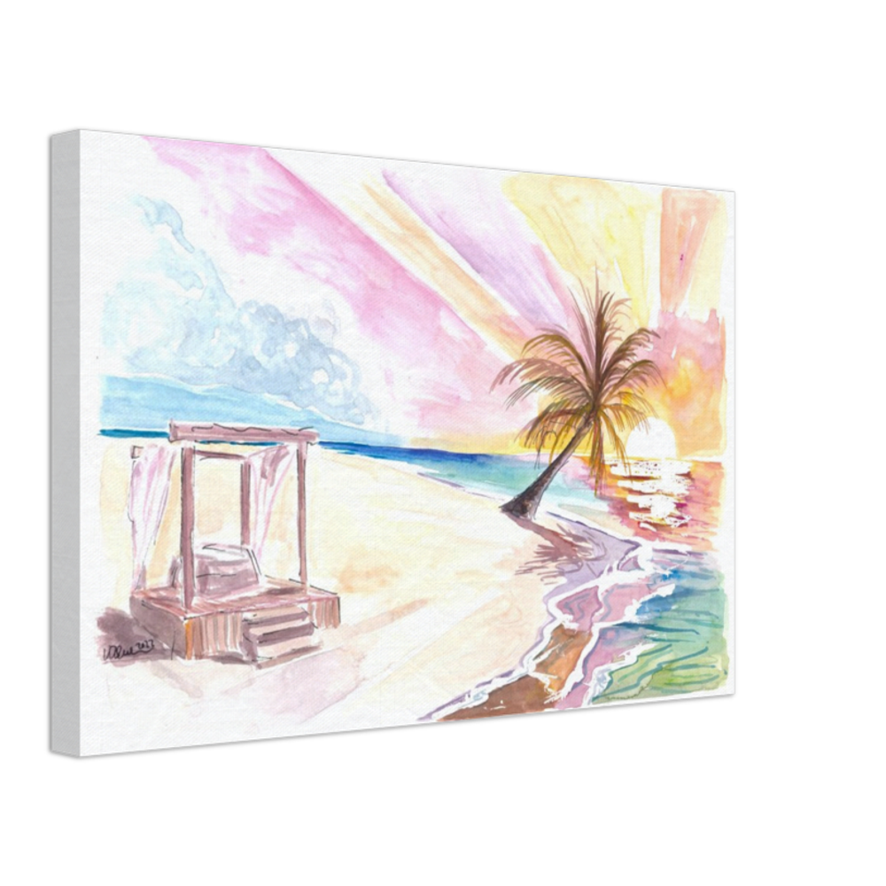 Welcoming Caribbean Colorful Beach Chairs waiting for Sundown