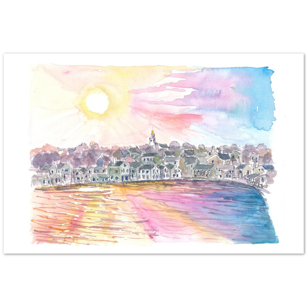 Nantucket Massachusetts Harbour Scene at Sunset
