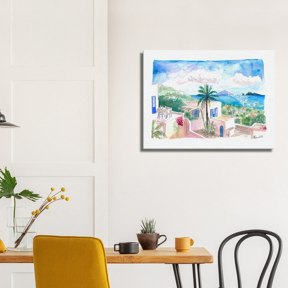 Panarea Mediterranean View with Stromboli and Aeolian Fantasies - Limited Edition Fine Art Print
