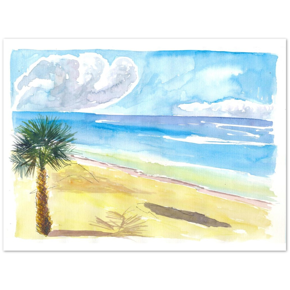 Eleuthera Bahamas Dream Beach Scene with Clouds