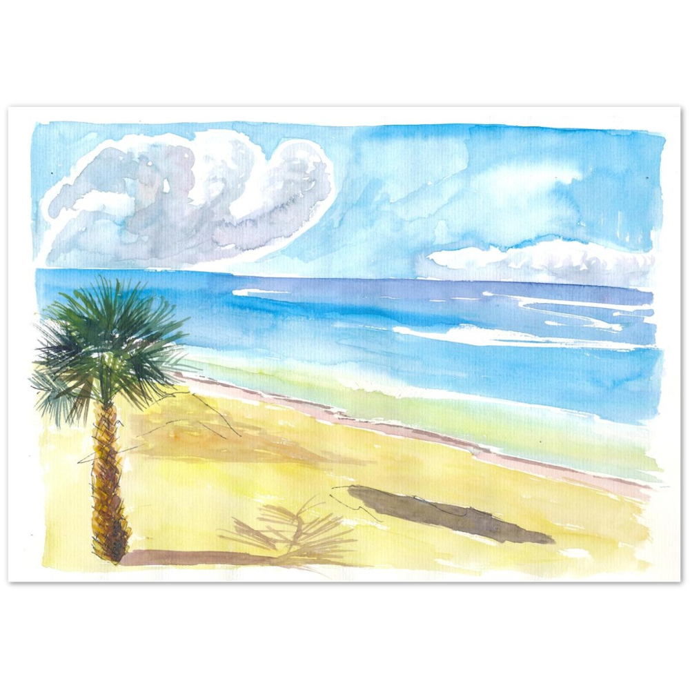 Eleuthera Bahamas Dream Beach Scene with Clouds