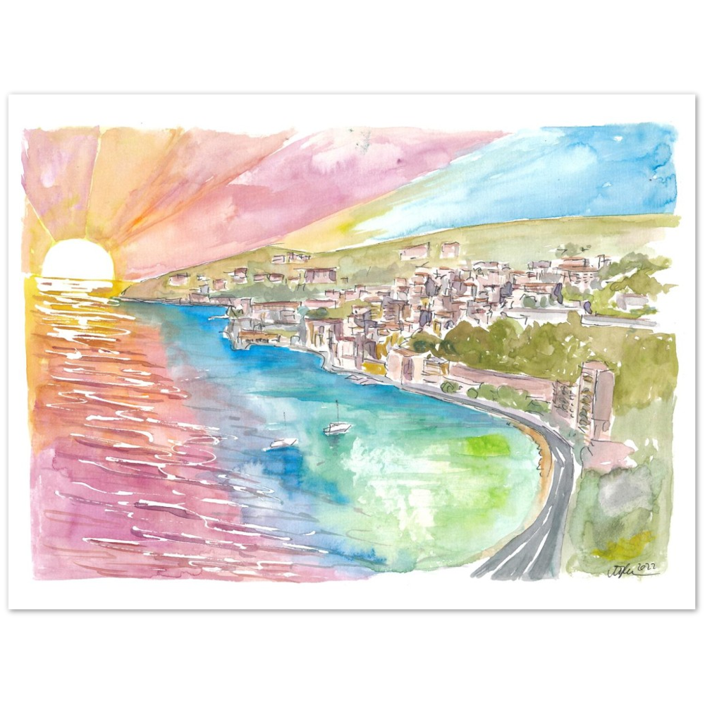 Sunset Dreams with Amazing Villefranche-sur-Mer on Côte d’Azur
