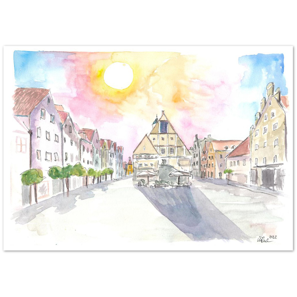 Weiden Old Town Square with City Hall in Upper Palatinate