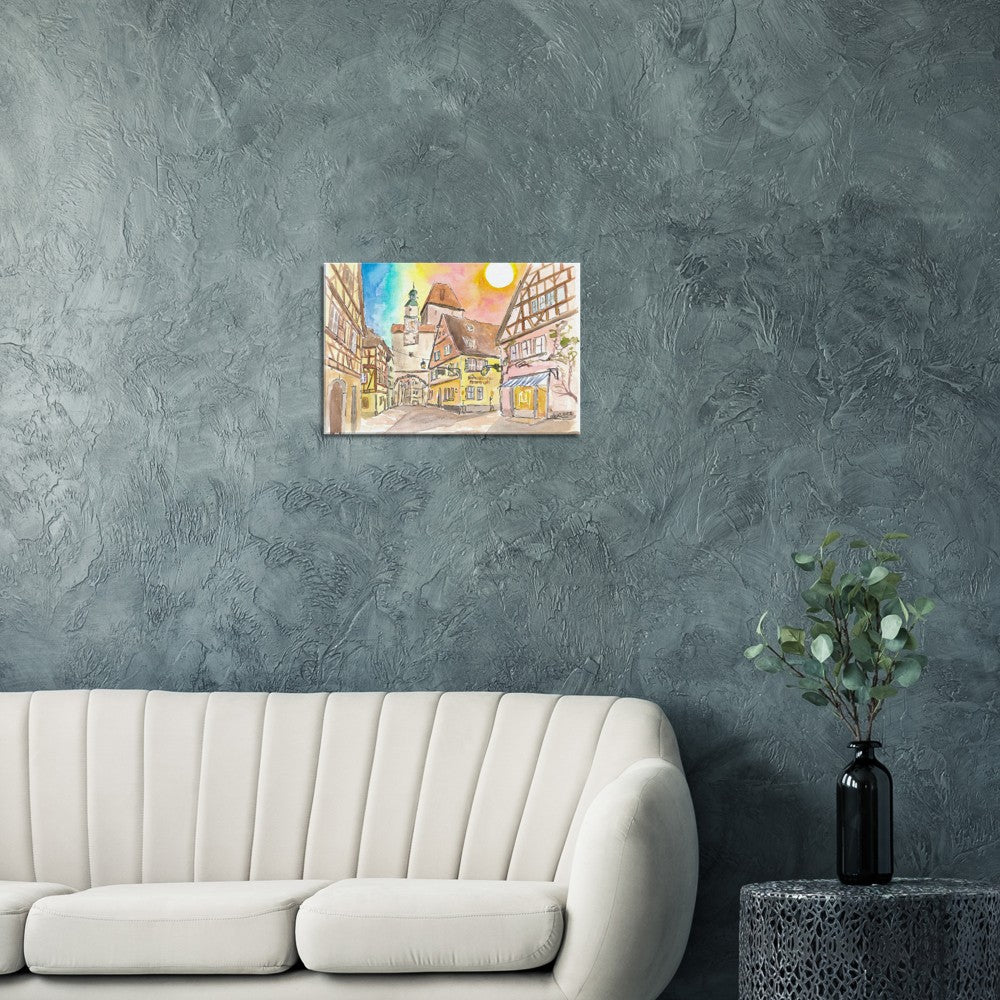 Romantic Rothenburg Tauber Markus Tower and Roder Arch - Limited Edition Fine Art Print - Original Painting available