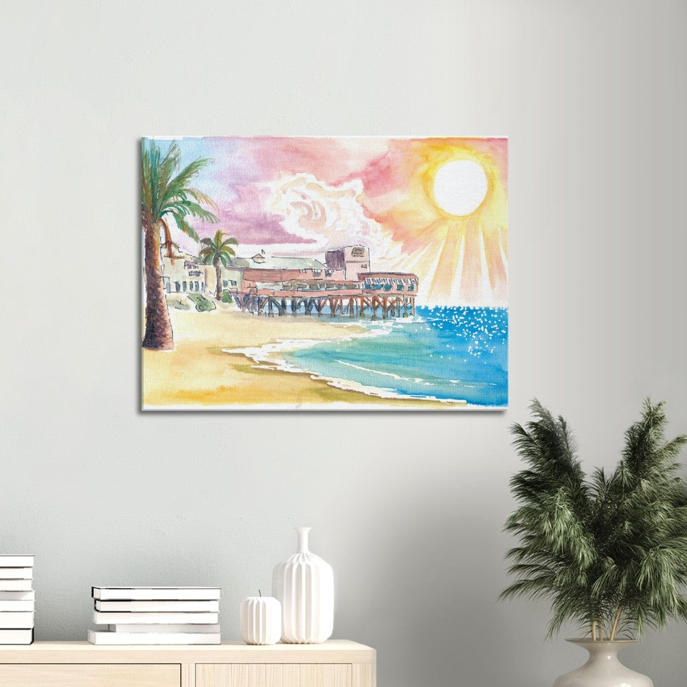 Monterey Fishermans Wharf California Port Scene in California - Limited Edition Fine Art Print - Original Painting available
