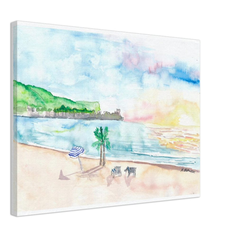 French Riviera Beach Scene near Beaulieu-sur-Mer