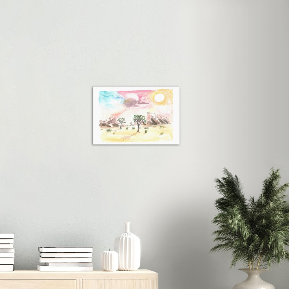 Sunset in Joshua Tree National Park - Limited Edition Fine Art Print - Original Painting available