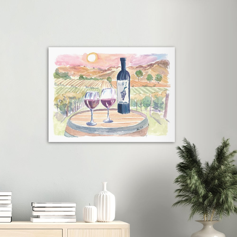 Napa Valley Experience with View, Sunset and a Romantic Table - Limited Edition Fine Art Print