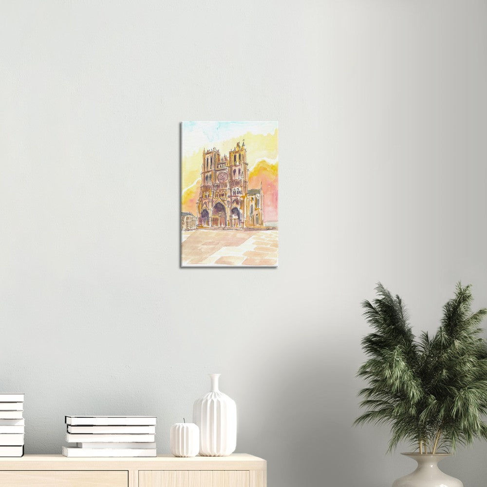 Impressive Cathedral Basilica of Our Lady of Amiens - Limited Edition Fine Art Print - Original Painting available