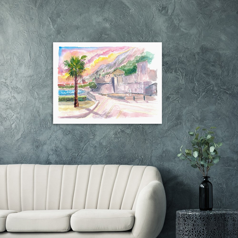 Kotor Montenegro City Walls and Seaview - Limited Edition Fine Art Print -