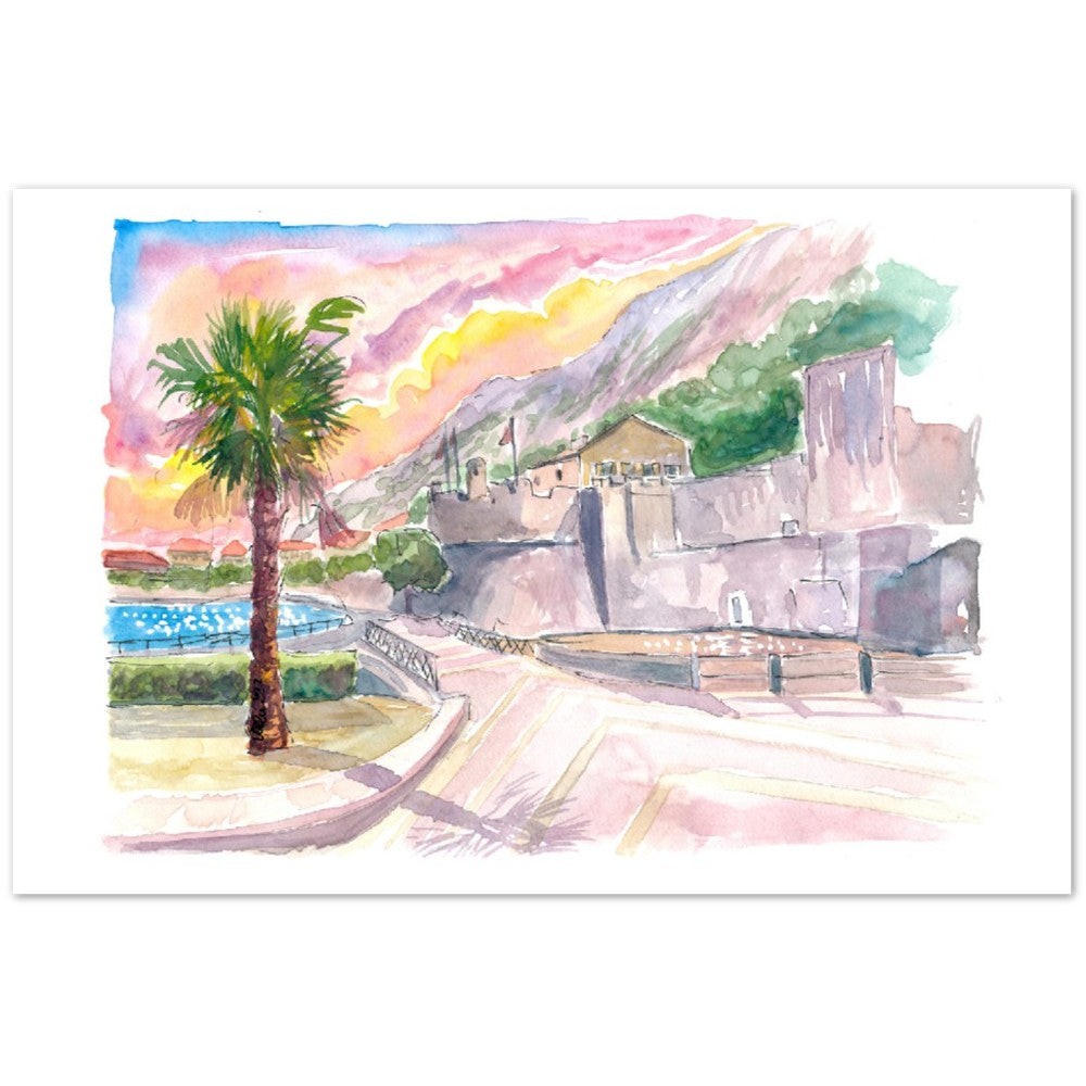 Kotor Montenegro City Walls and Seaview - Limited Edition Fine Art Print -