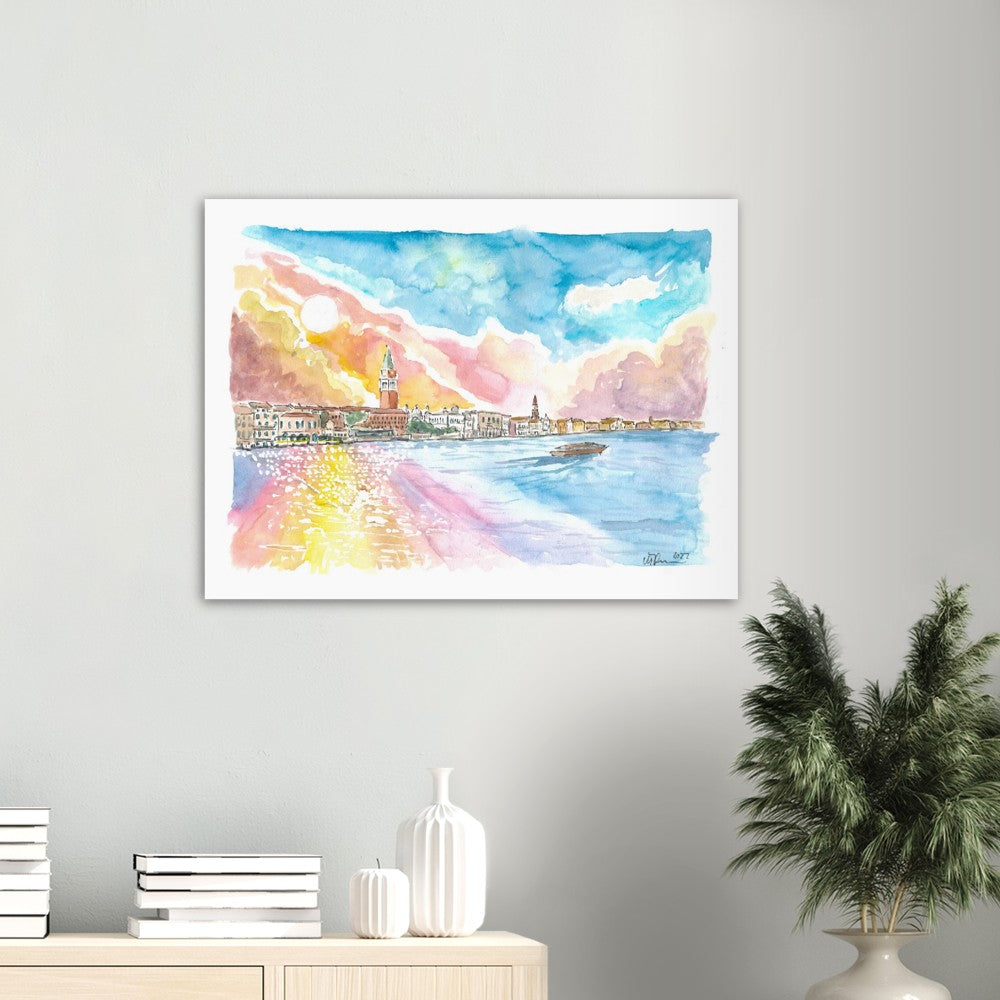 Serene Venice View San Marco and San Francesco della Vigna - Limited Edition Fine Art Print - Original Painting available