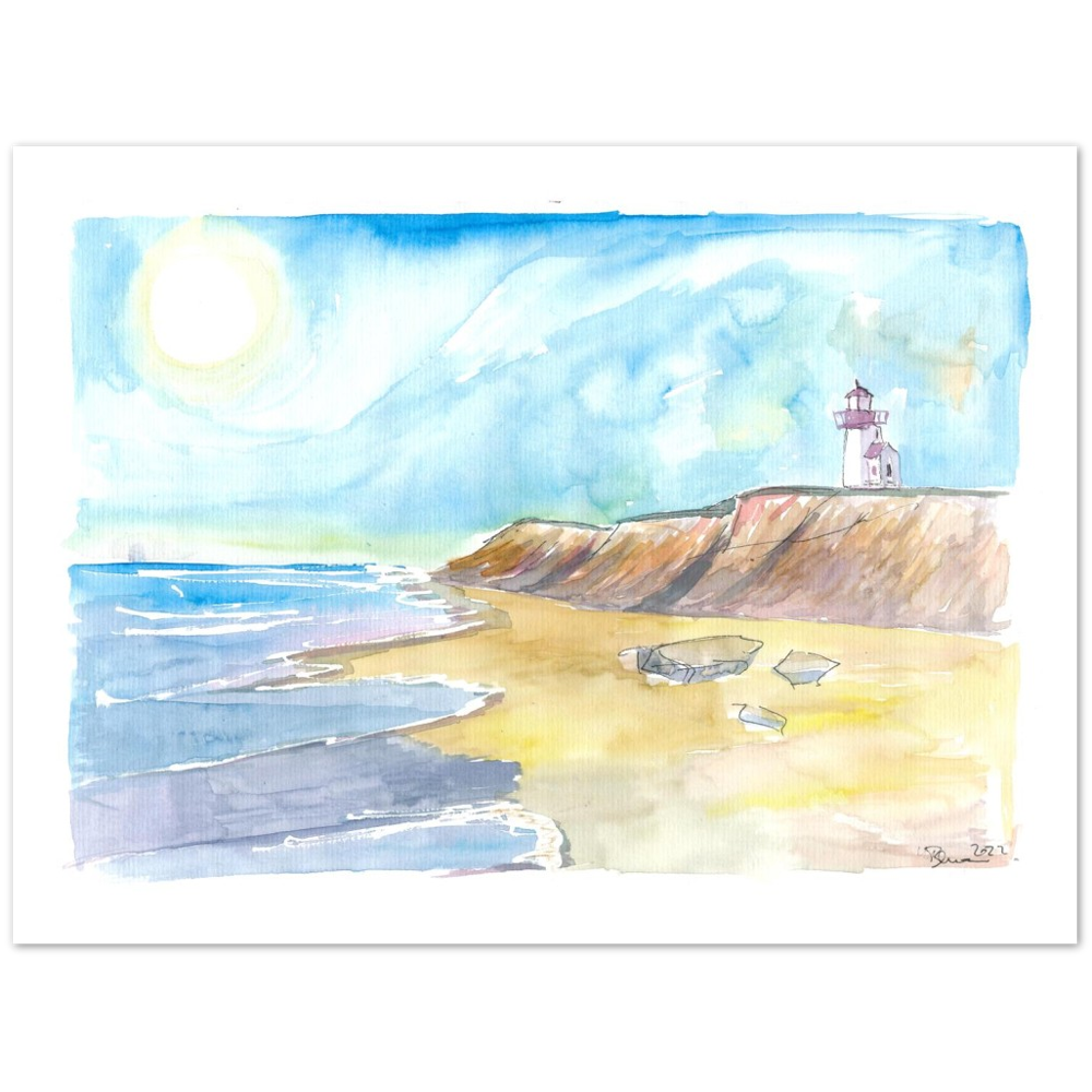 Waves and Wind on Beach of Martha’s Vineyard Massachusetts