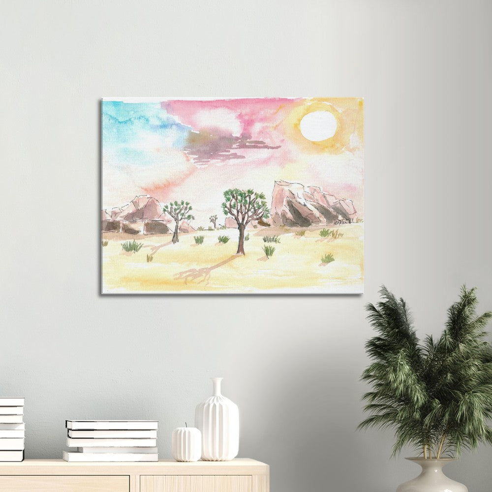 Sunset in Joshua Tree National Park - Limited Edition Fine Art Print - Original Painting available