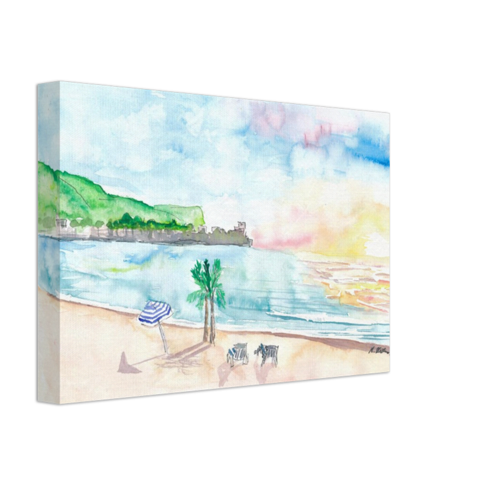 French Riviera Beach Scene near Beaulieu-sur-Mer