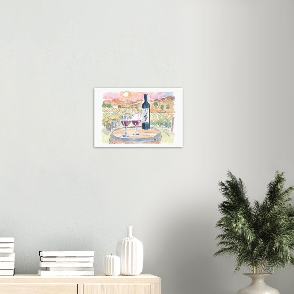 Napa Valley Experience with View, Sunset and a Romantic Table - Limited Edition Fine Art Print