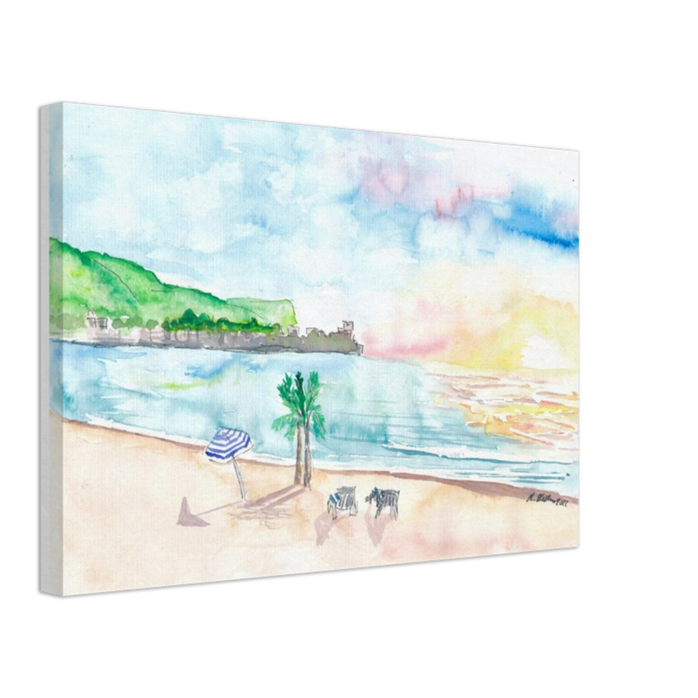 French Riviera Beach Scene near Beaulieu-sur-Mer
