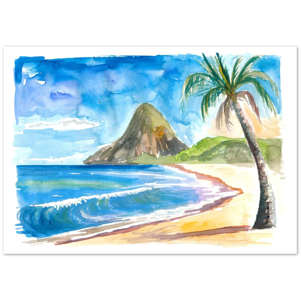 Saint Lucia Antilles Dreams With Petit Piton and Beach