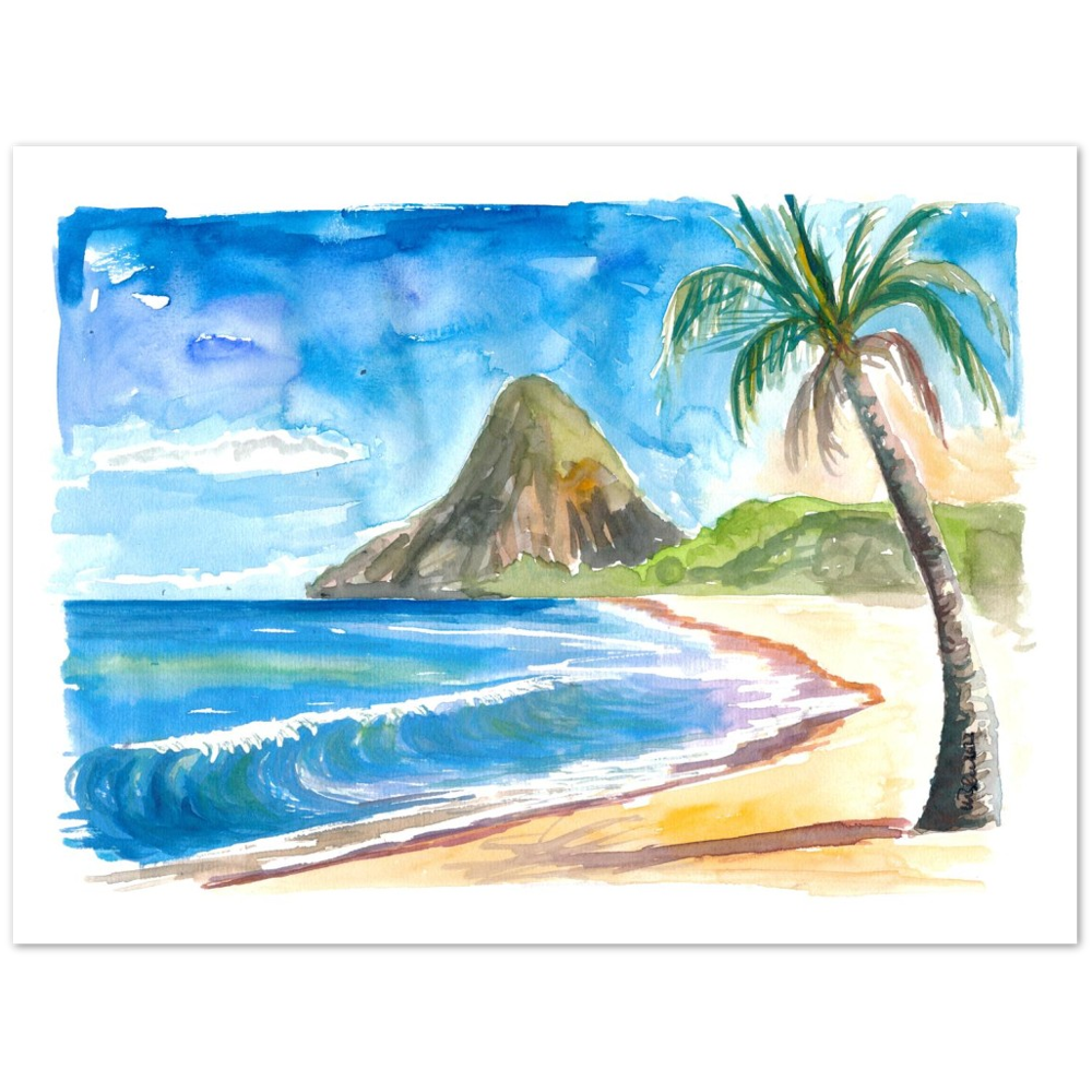 Saint Lucia Antilles Dreams With Petit Piton and Beach