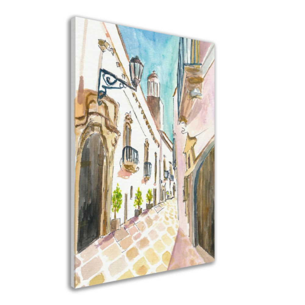 Locorotondo small Italian Country Town Street Scene - Limited Edition Fine Art Print - Original Painting available