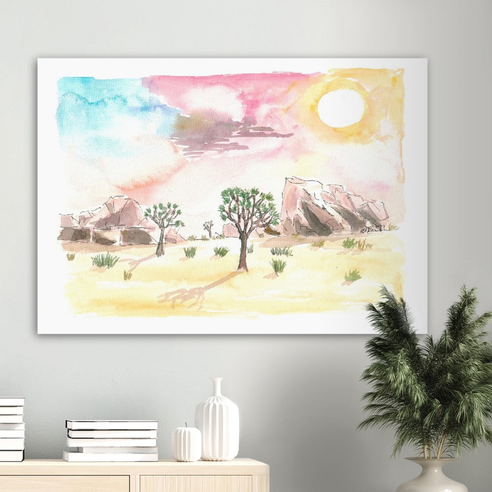 Sunset in Joshua Tree National Park - Limited Edition Fine Art Print - Original Painting available