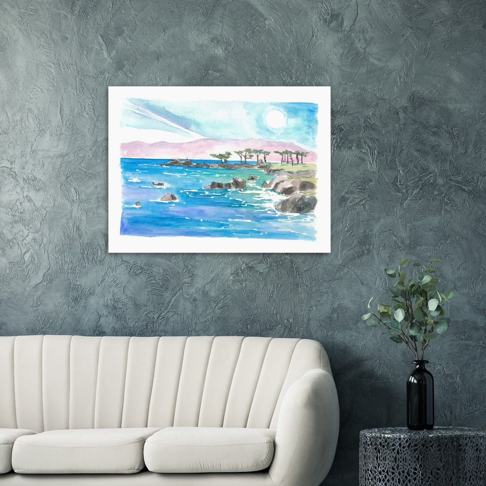 California Pacific Coastal Scene near Monterey - Limited Edition Fine Art Print - Original Painting available