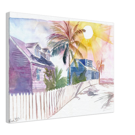 Abaco Cay on Bahamas Sunset with Island Dream Beach Home