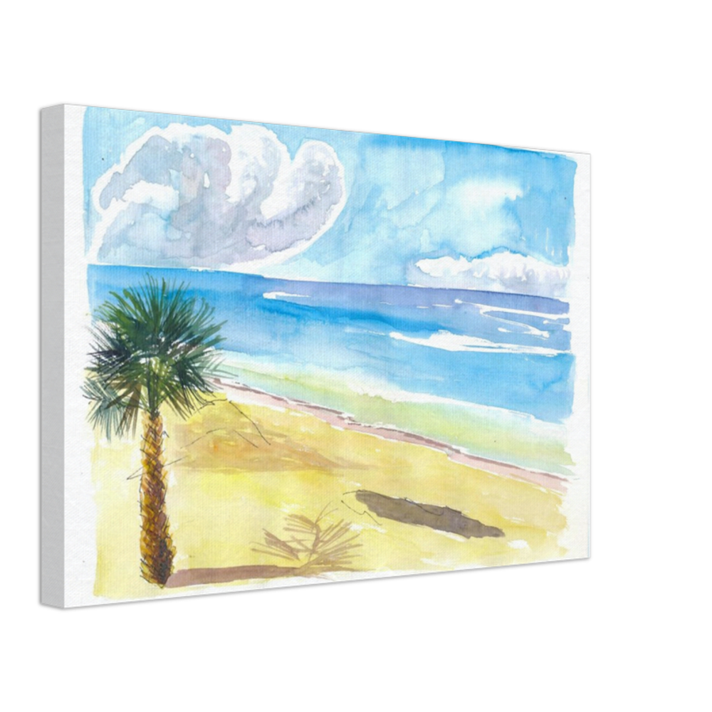 Eleuthera Bahamas Dream Beach Scene with Clouds