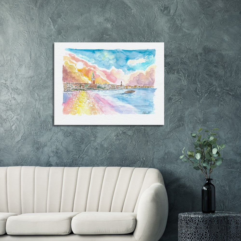 Serene Venice View San Marco and San Francesco della Vigna - Limited Edition Fine Art Print - Original Painting available