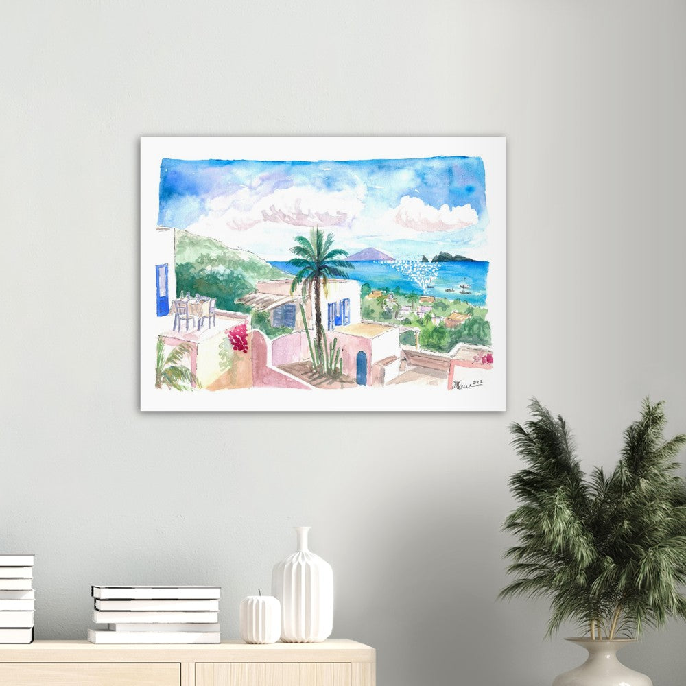 Panarea Mediterranean View with Stromboli and Aeolian Fantasies - Limited Edition Fine Art Print