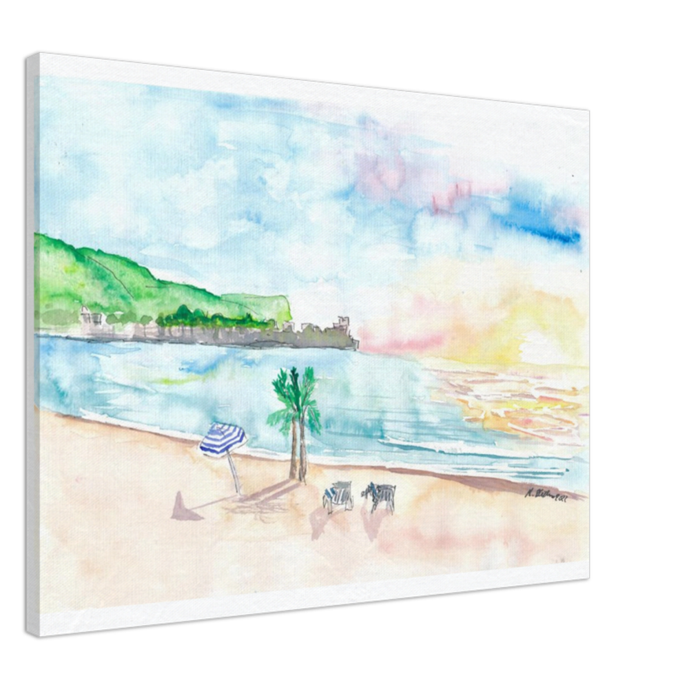 French Riviera Beach Scene near Beaulieu-sur-Mer