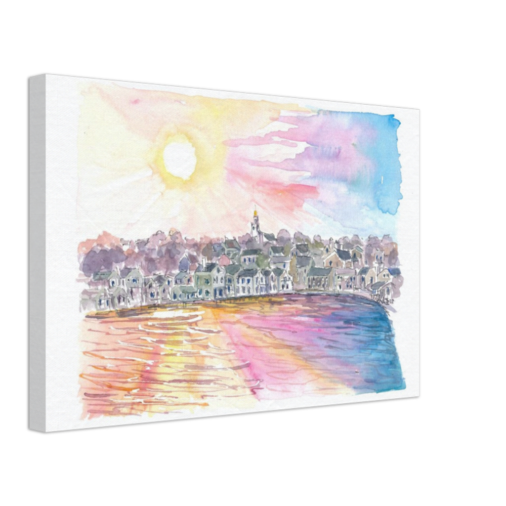 Nantucket Massachusetts Harbour Scene at Sunset