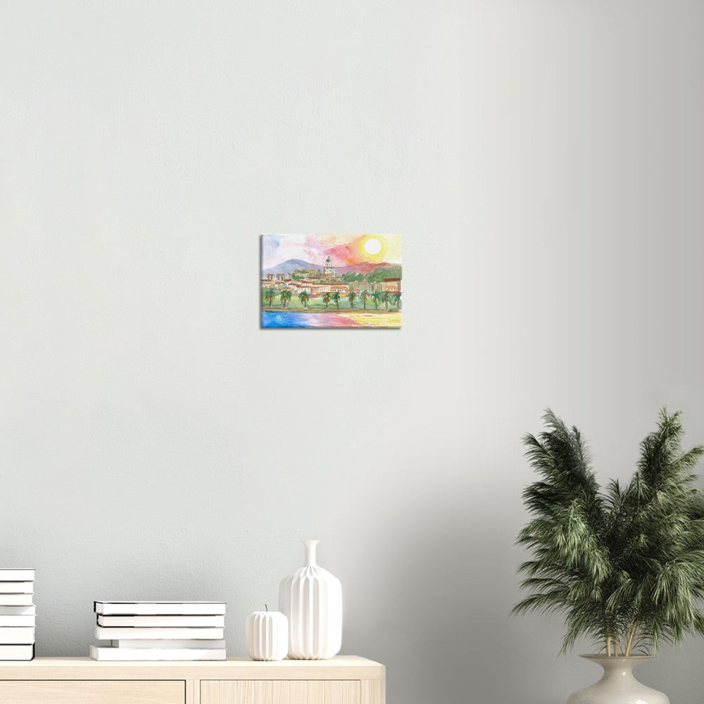 Messina Sicily City View from Mediterranean Sea - Limited Edition Fine Art Print - Original Painting available
