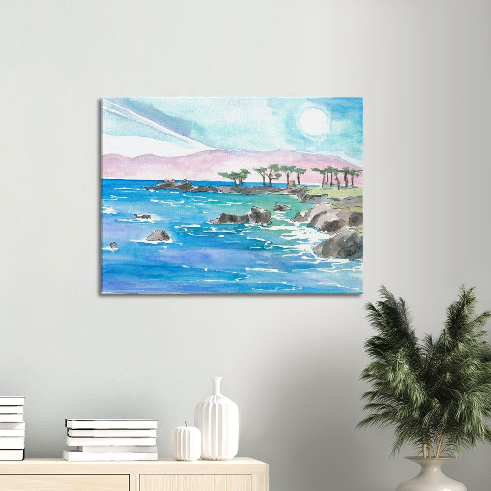 California Pacific Coastal Scene near Monterey - Limited Edition Fine Art Print - Original Painting available